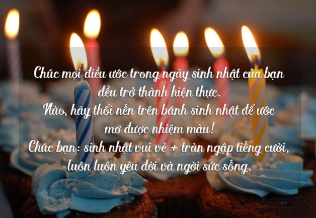 Lời chúc mừng cho ngày sinh nhật